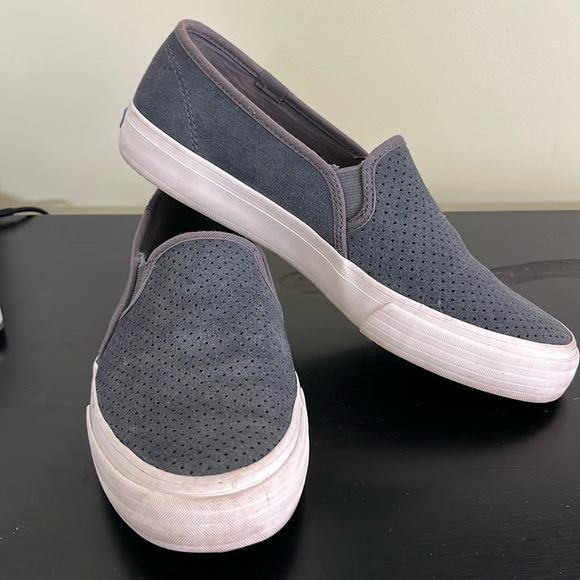 Keds Shoes - Keds Gray Blue Ortholite Double Decker Suede Sneaker